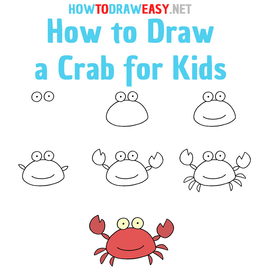 How to Draw a Crab Step by Step