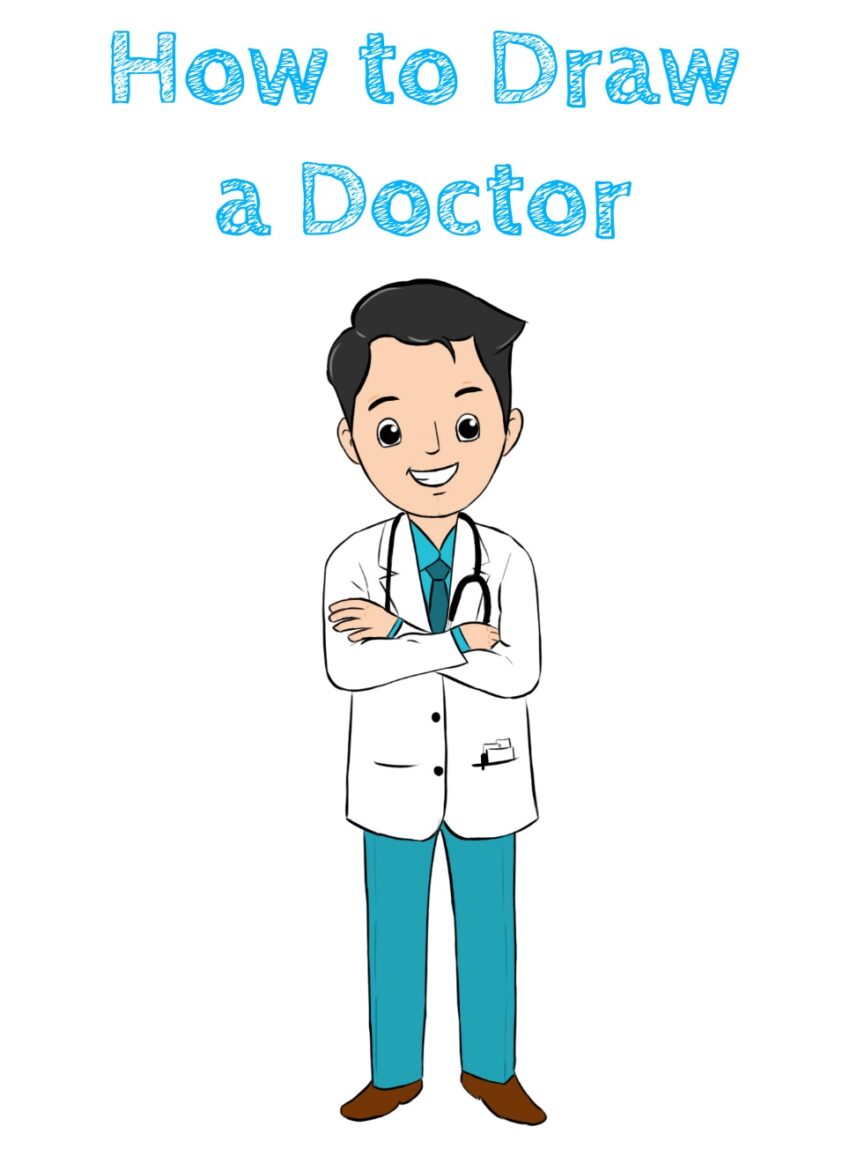 How To Draw A Doctor Step By Step Easy Drawings For B - vrogue.co