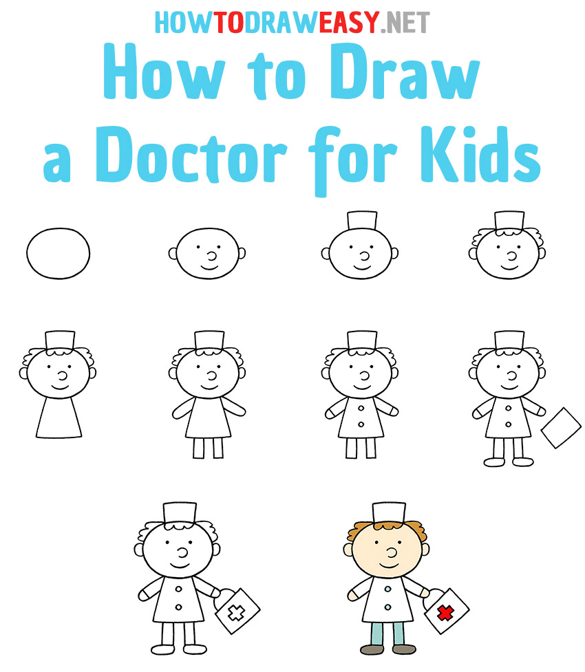 How to Draw a Doctor Step by Step