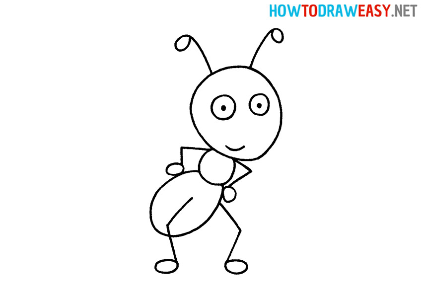 How to Draw a Easy Ant