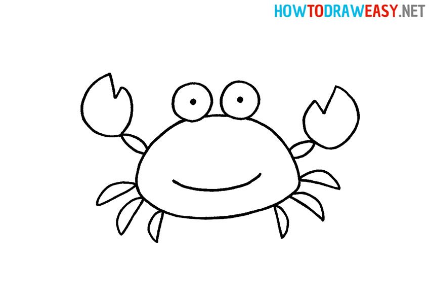 How to Draw a Easy Crab