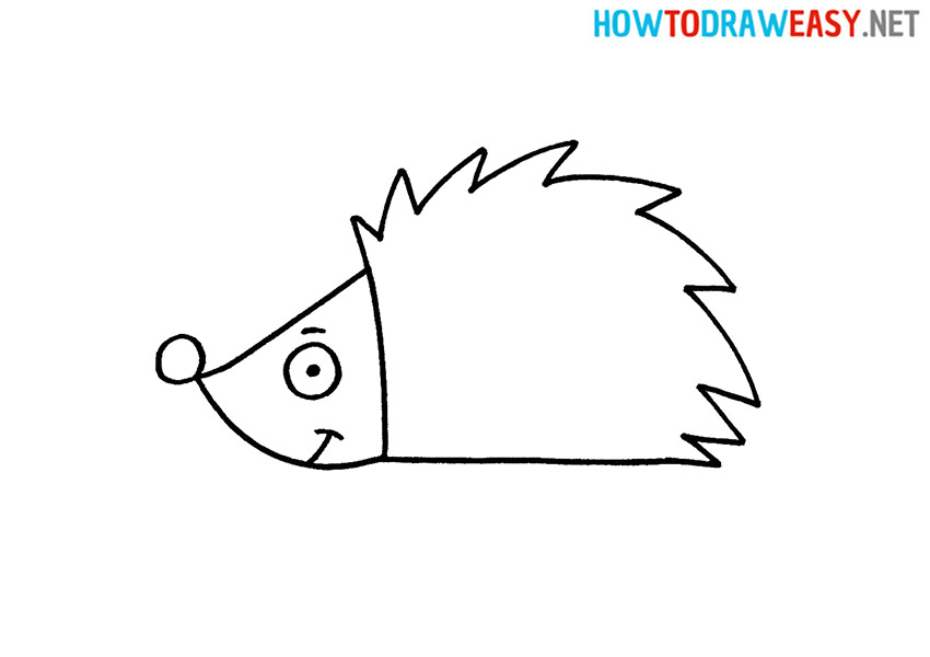 How to Draw a Easy Hedgehog