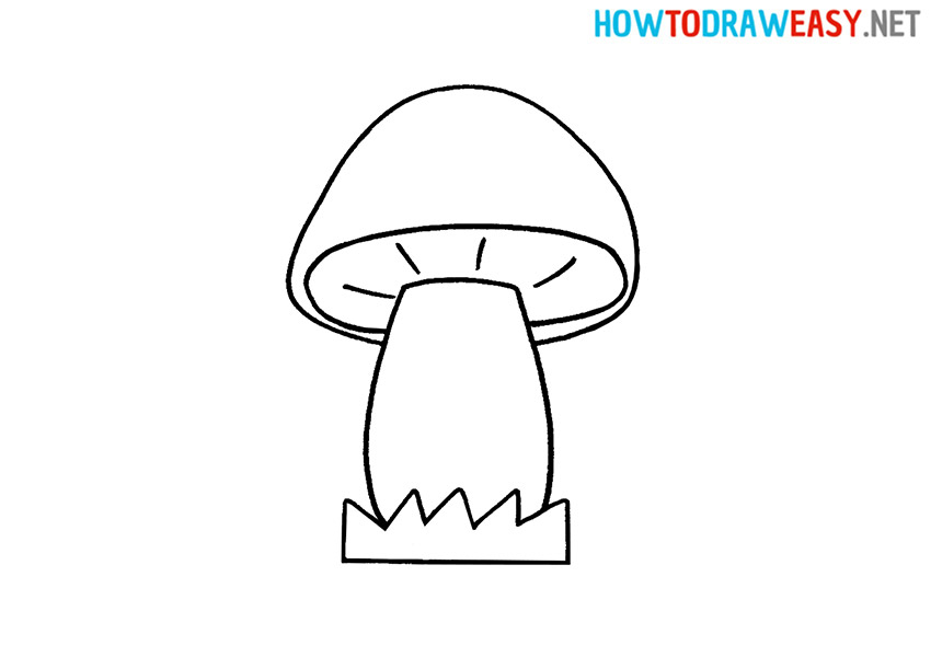 How to Draw a Easy Mushroom