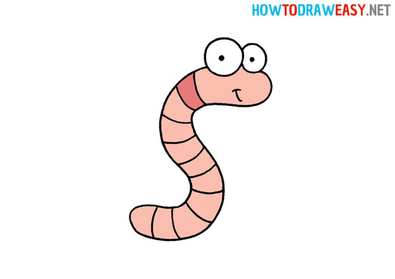 How to Draw a Worm for Kids How to Draw Easy