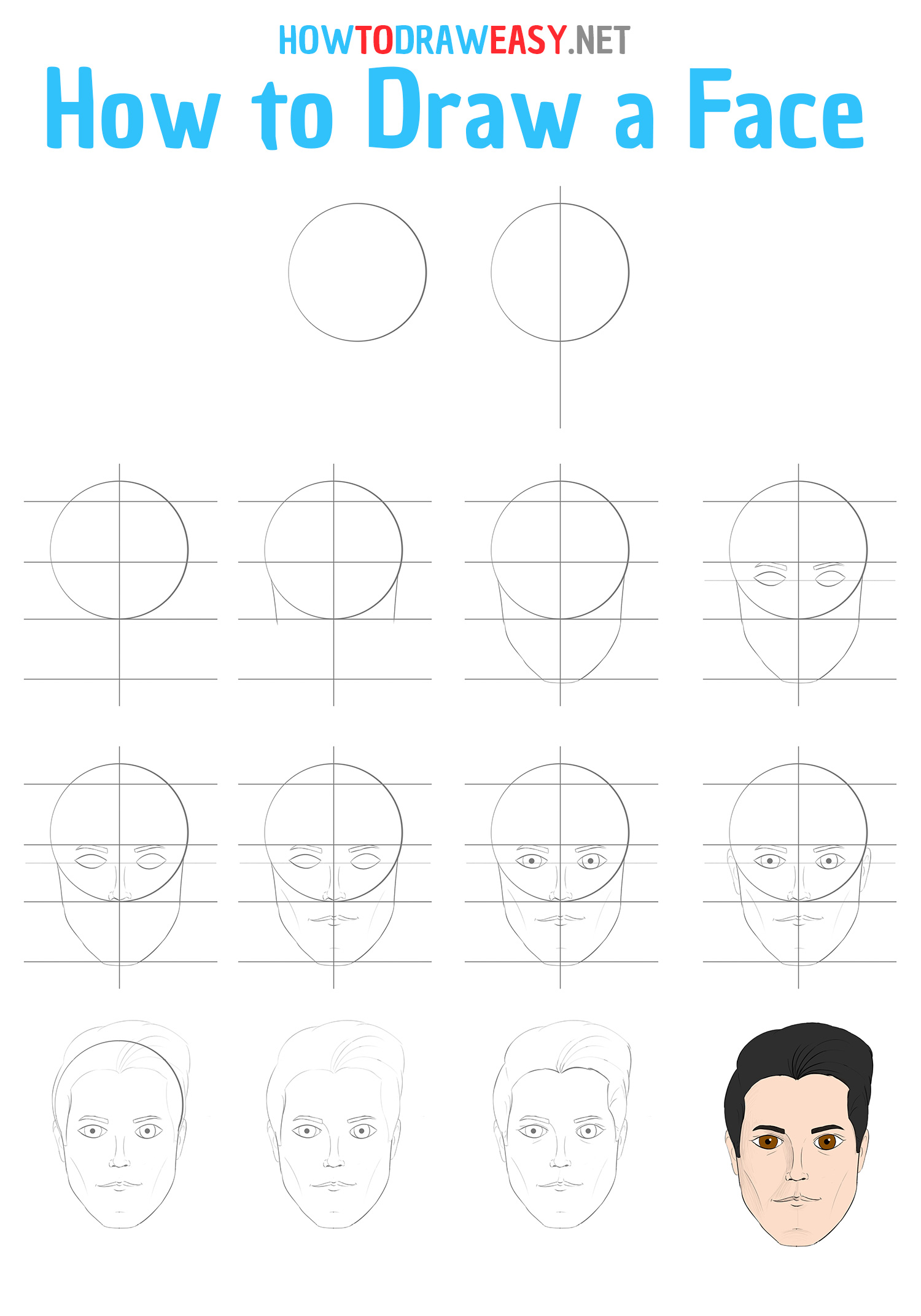 How to Draw a Face Step by Step