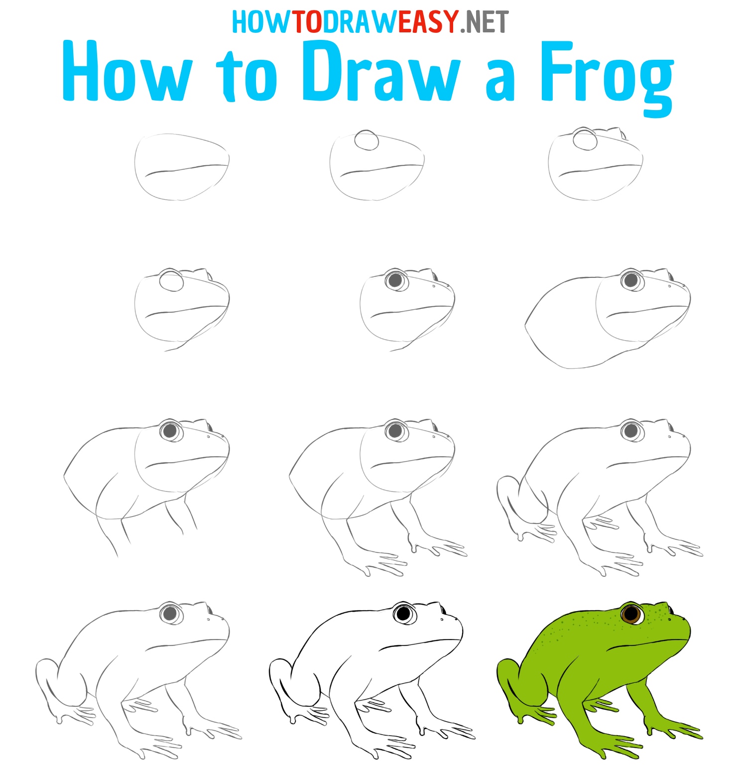 How To Draw A Simple Frog For Kids canvasily