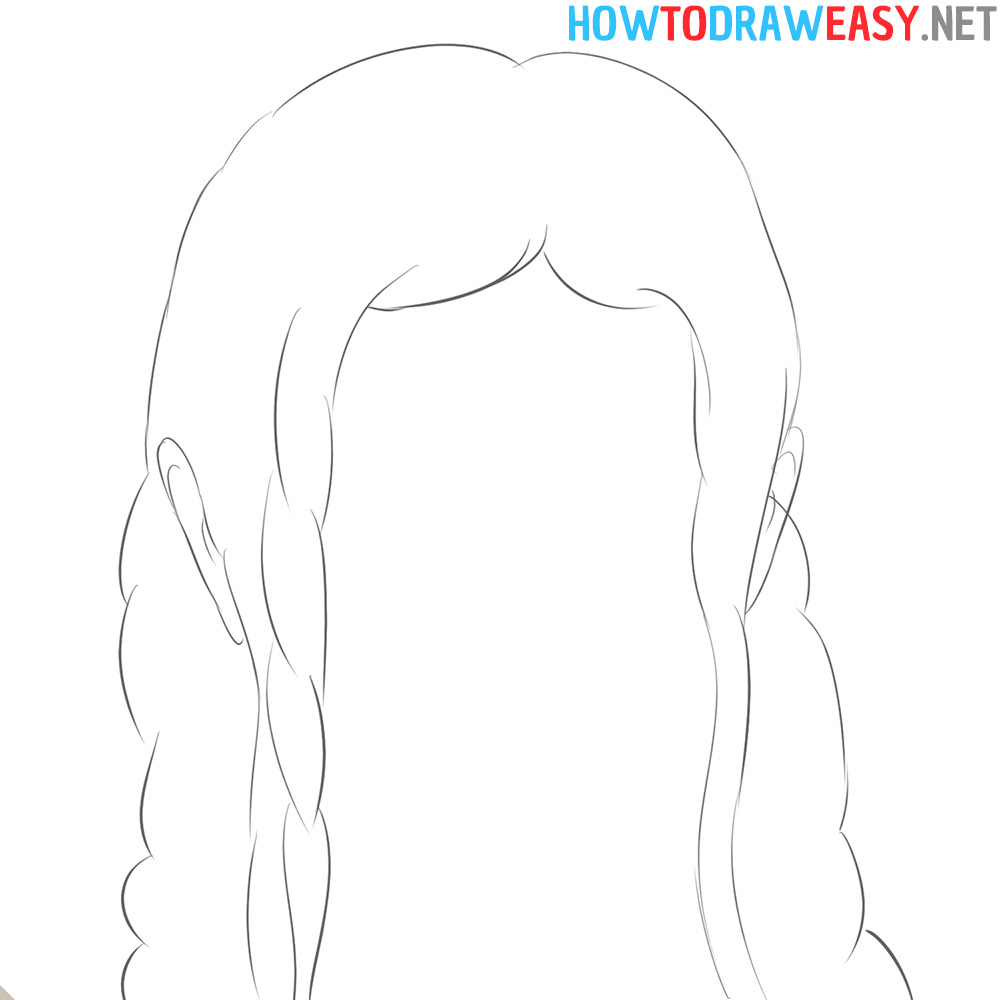 How to Draw a Girl Face Step 2