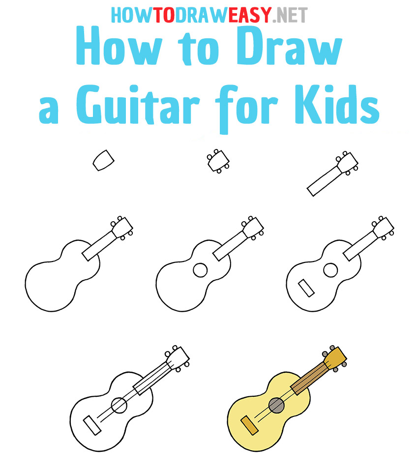 How to Draw a Guitar Step by Step