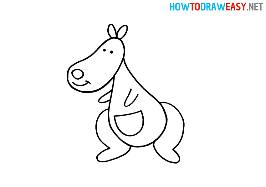 How to Draw a Kangaroo Simple