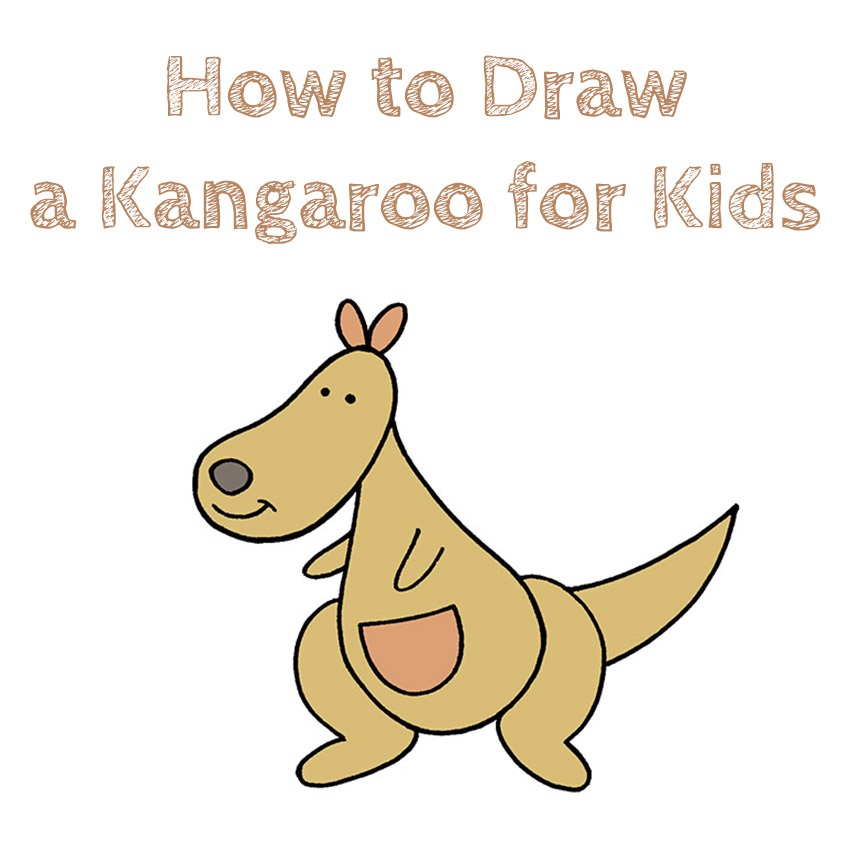 How to Draw a Kangaroo for Kids
