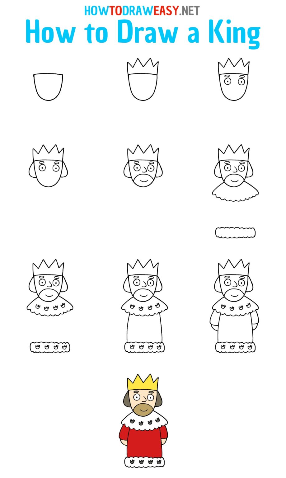 How to Draw a King for Kids How to Draw Easy