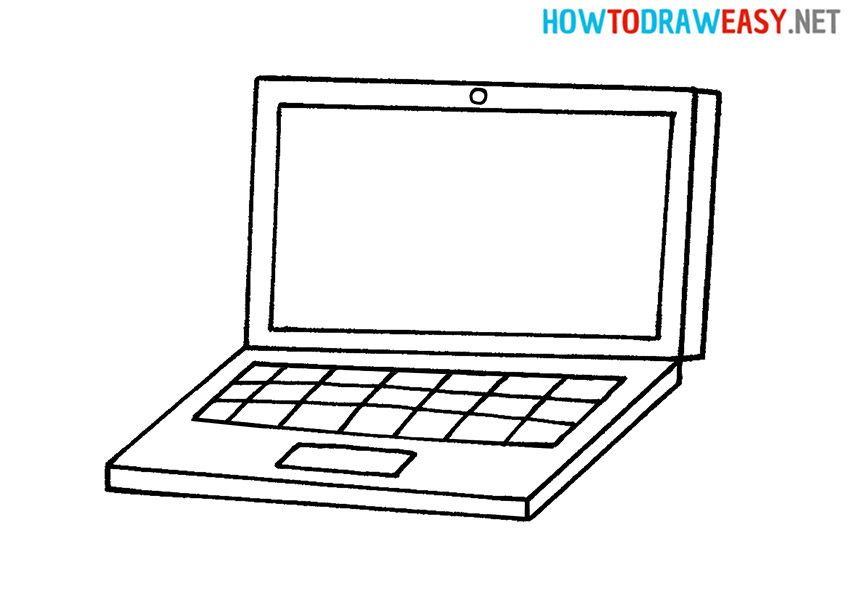 How to Draw a Laptop Screen