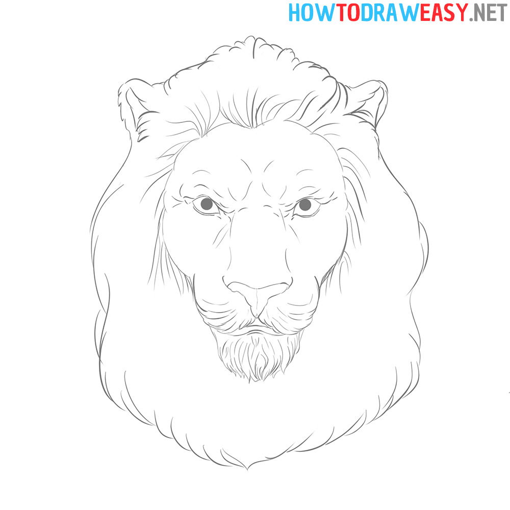 How to Draw a Lion Head Easy