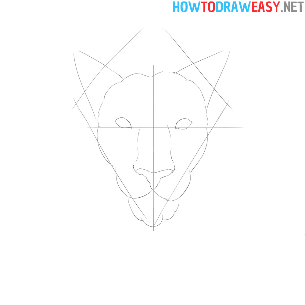How to Draw a Lion's Head Step 5