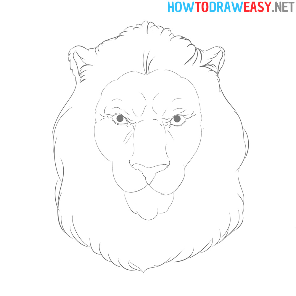 How to Draw a Lion Head for Beginners