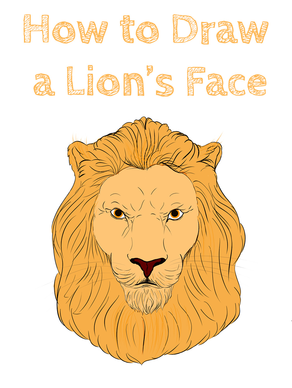 How to Draw a Lion's Face