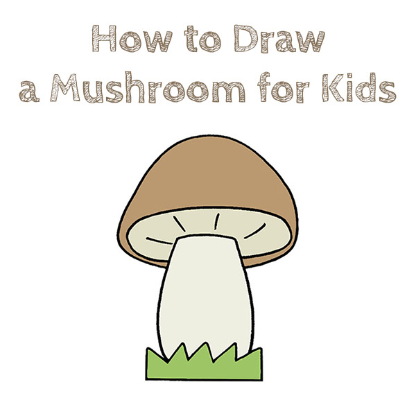 How to Draw a Mushroom for Kids
