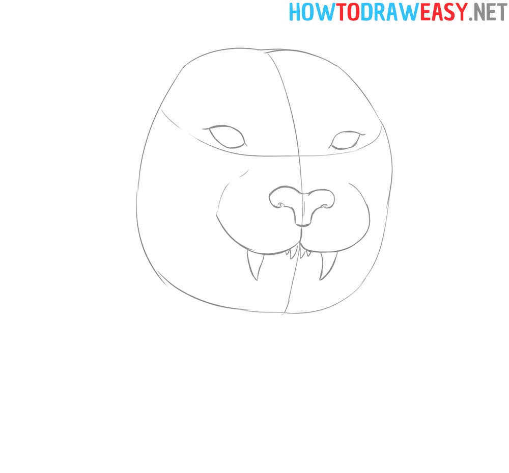 How to Draw a Panther Face Step 6