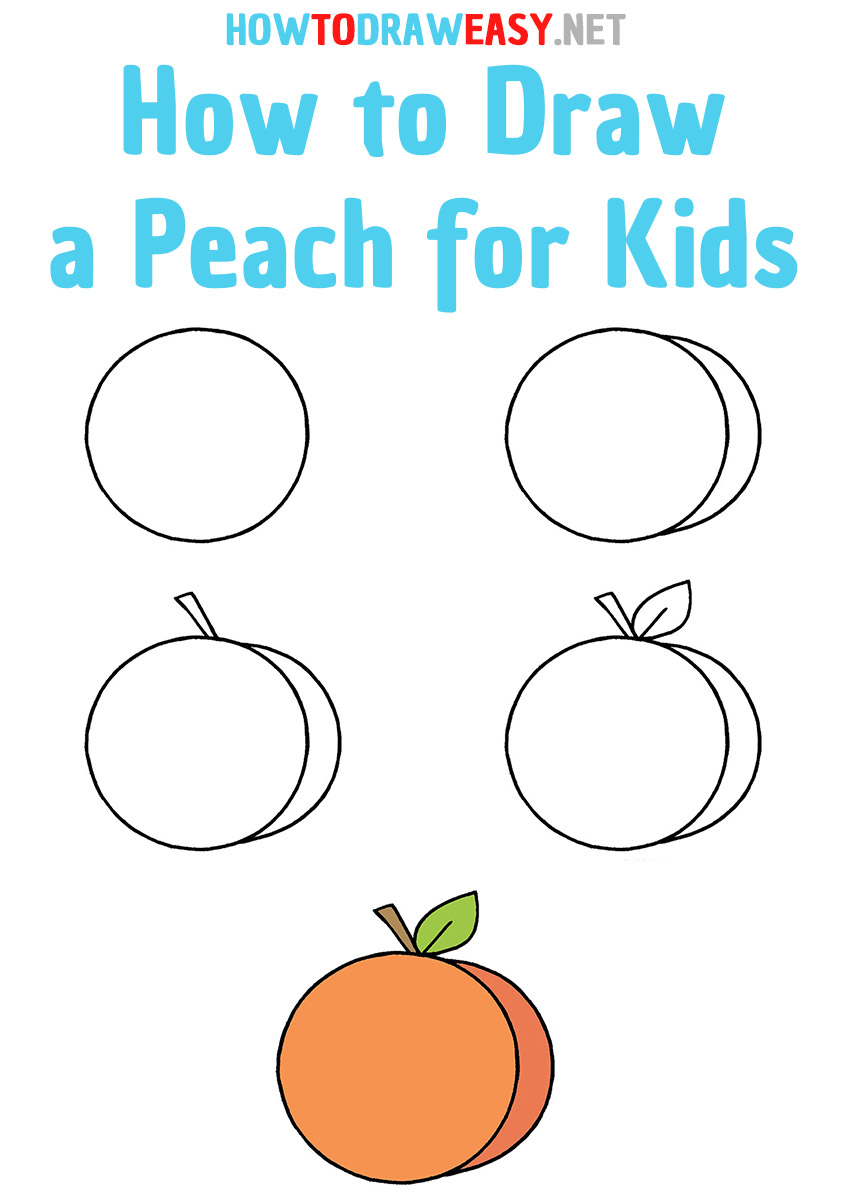 How to Draw a Peach Step by Step Easy