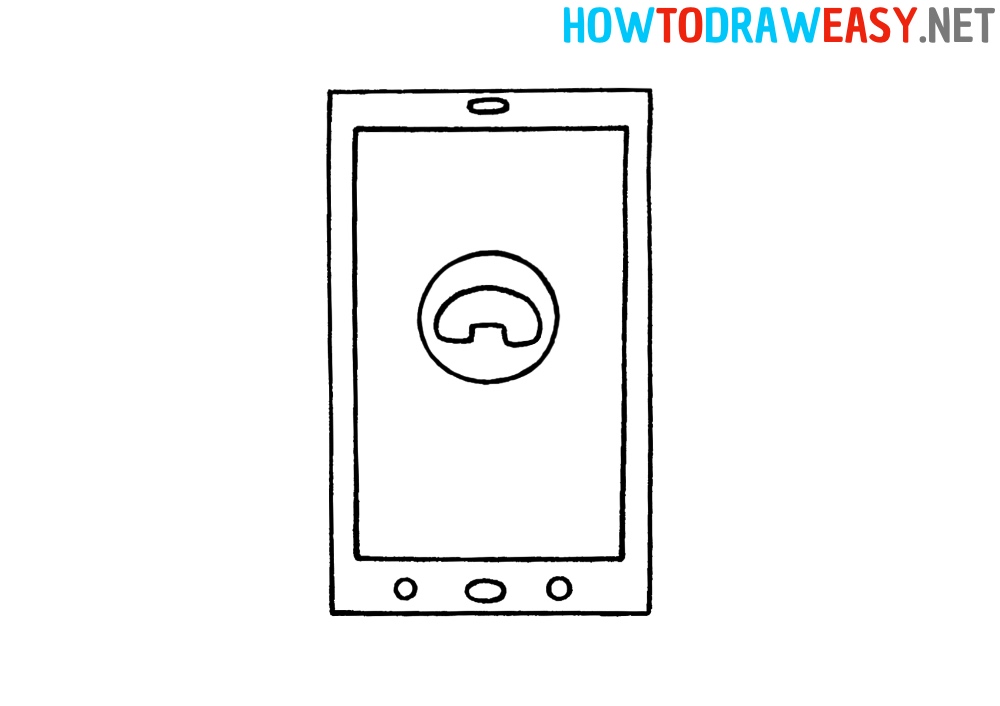 How to Draw a Phone Easy