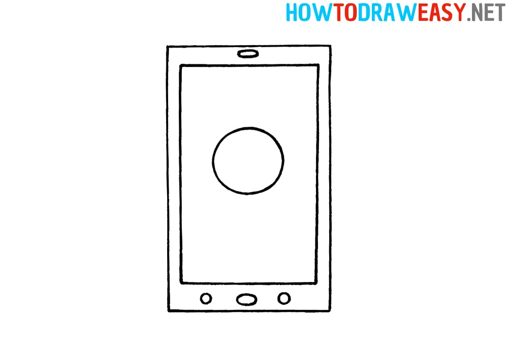 How to Draw a Phone Simple