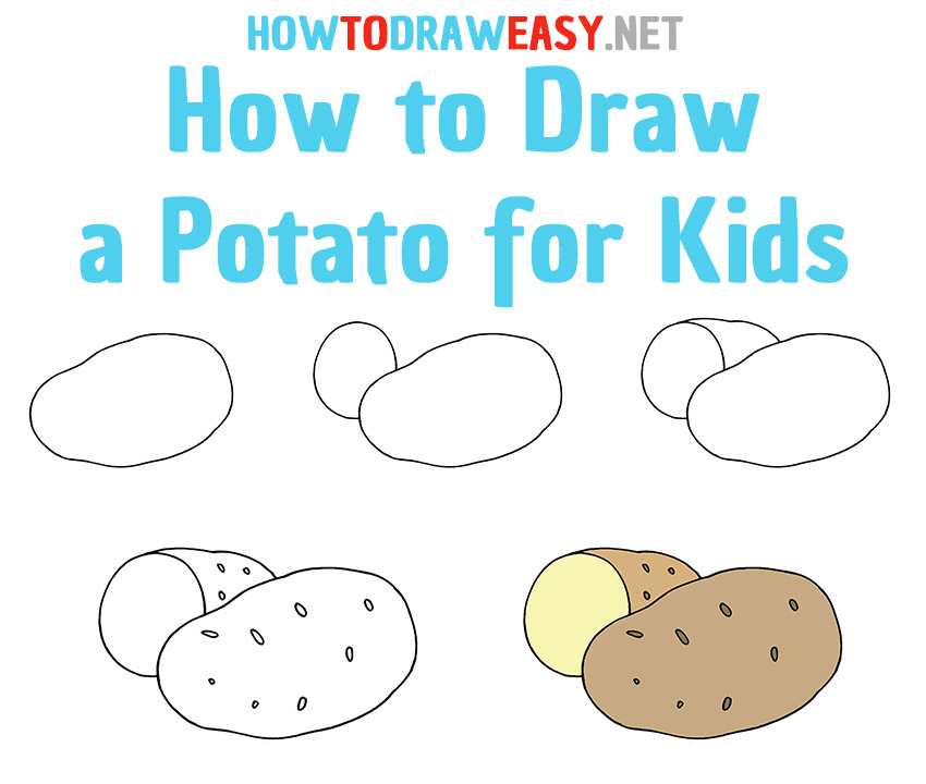 How to Draw a Potato Step by Step