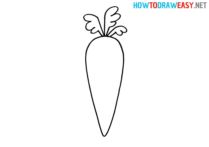 How to Draw a Simple Carrot