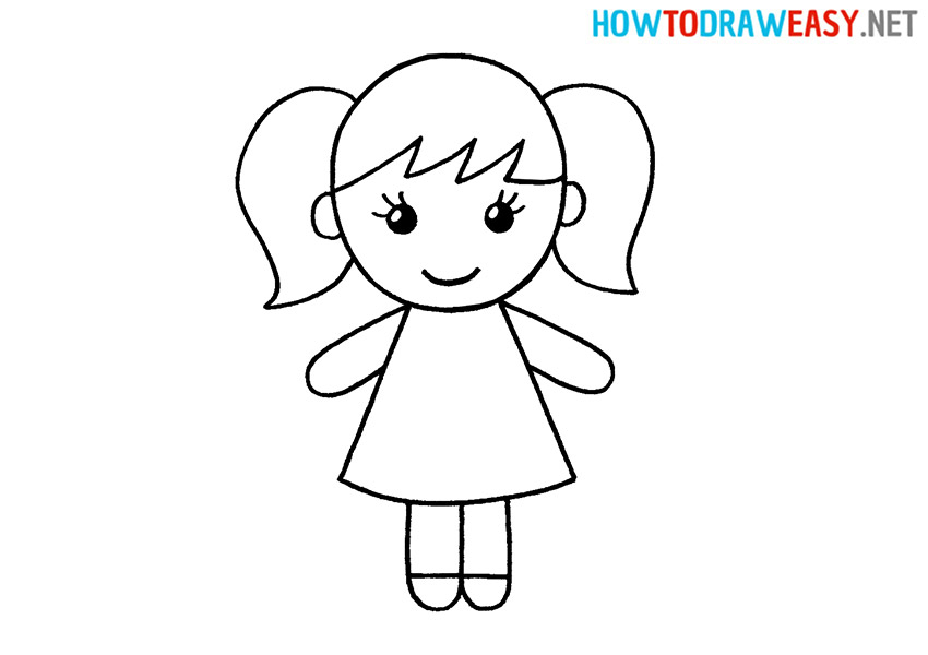 How To Draw A Girl For Kids How To Draw Easy