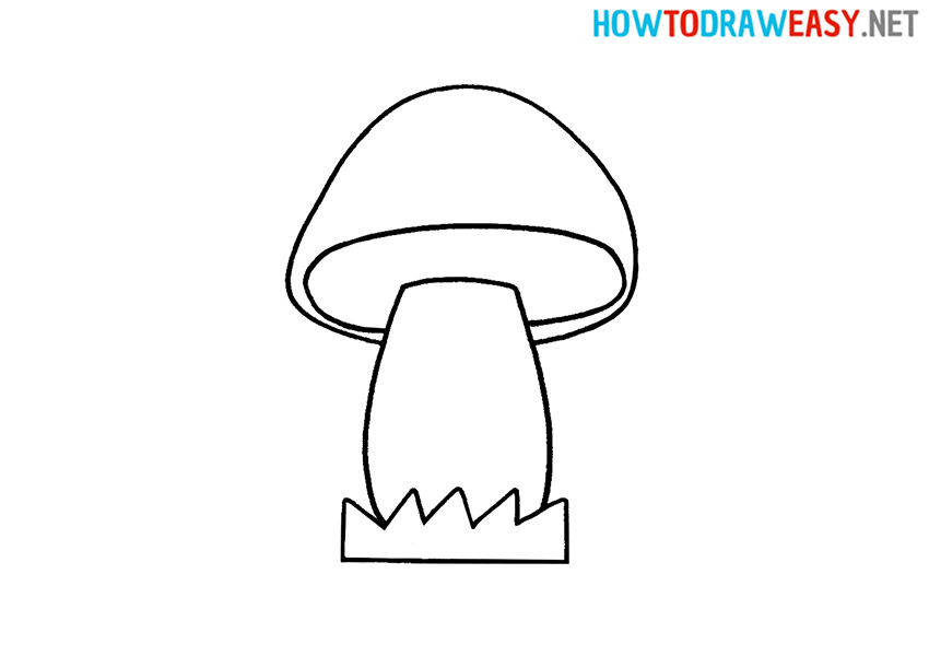 How to Draw a Simple Mushroom