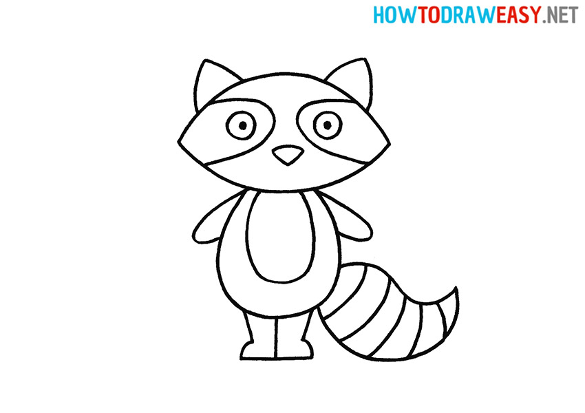 How to Draw a Simple Raccoon