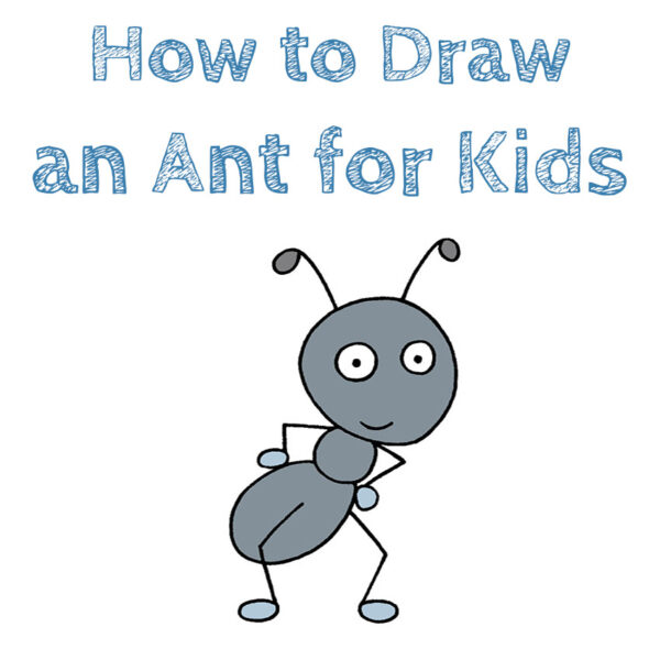 How to Draw an Ant for Kids - How to Draw Easy