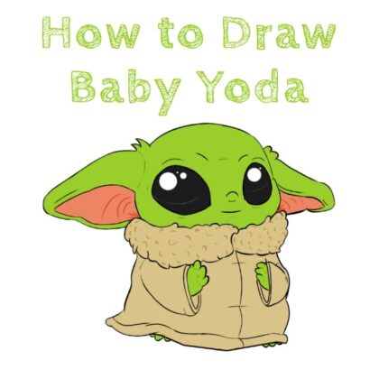 How to Drawing Baby Yoda
