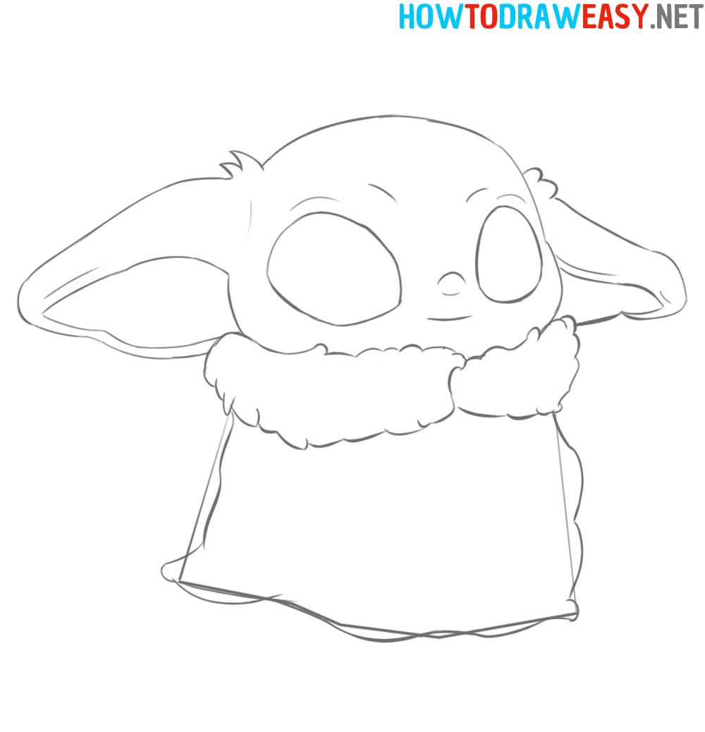 How to Sketch Baby Yoda Easy