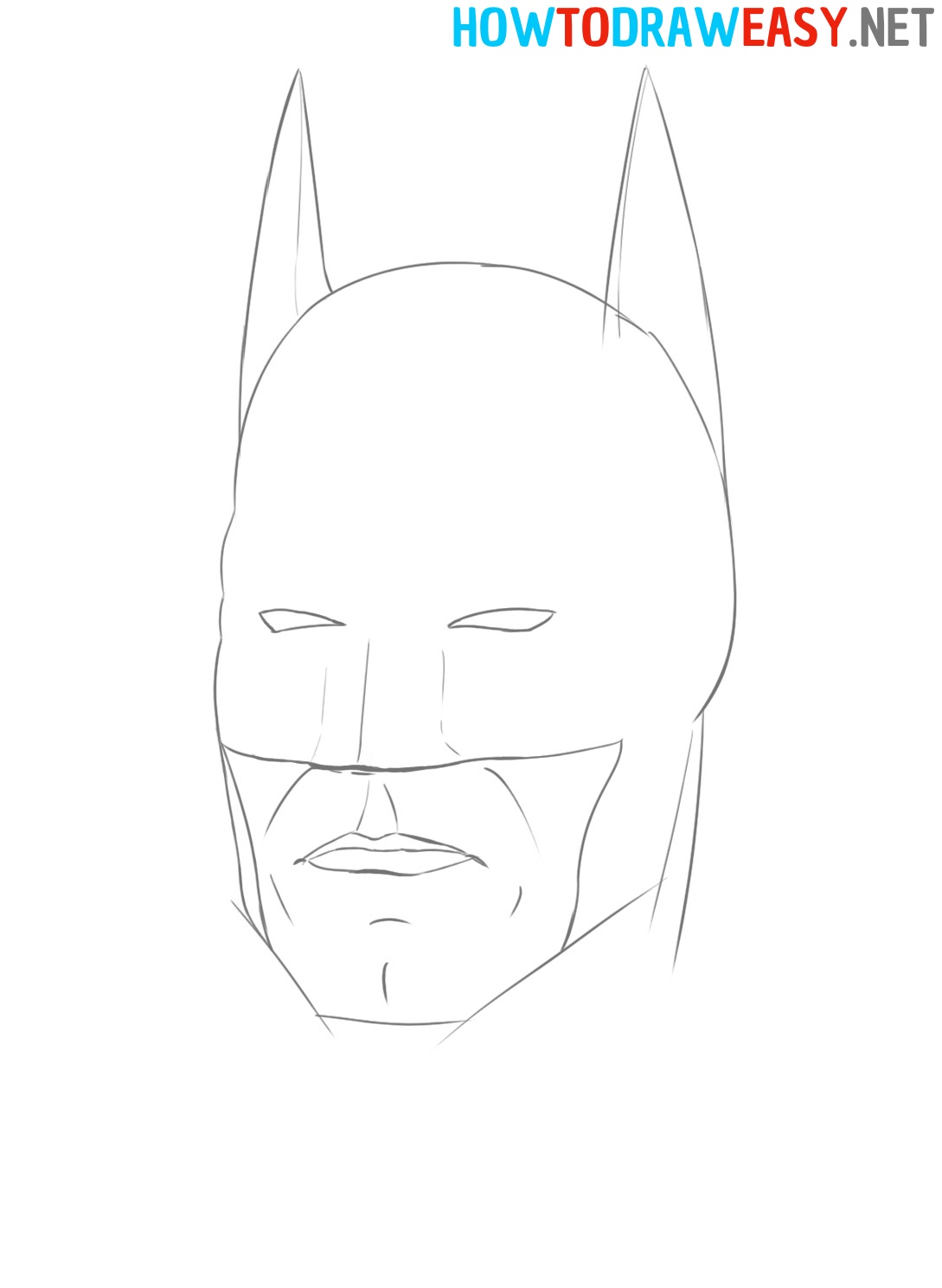 How to Sketch Batman Face