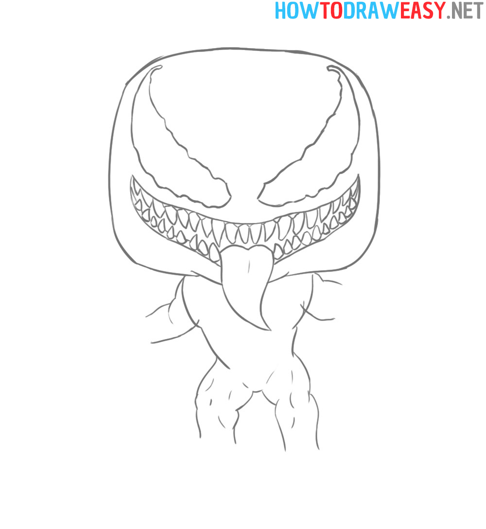 How to Sketch Chibi Venom
