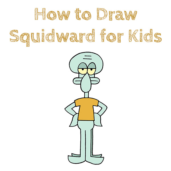 How to Draw Squidward for Kids