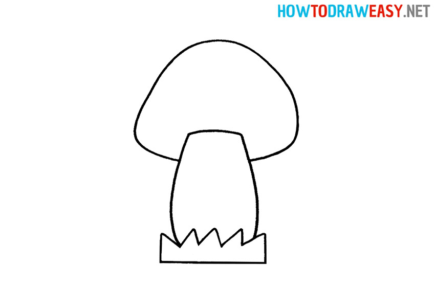 Mushroom Drawing Step 3