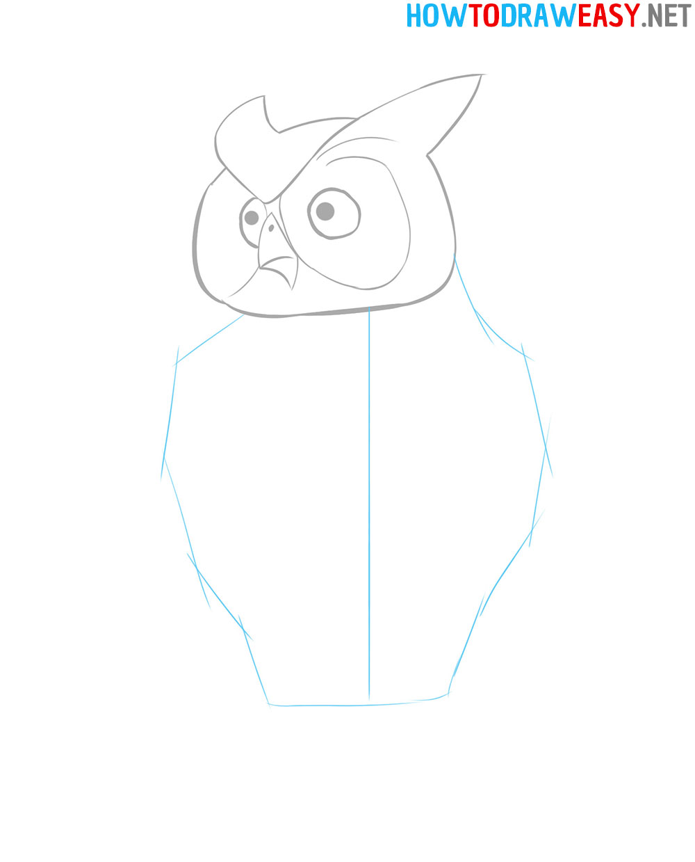 Owl Body Drawing