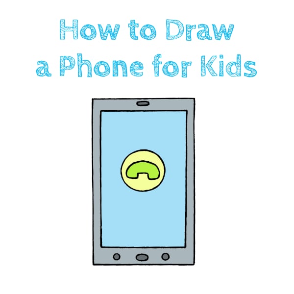 How to Draw a Phone for Kids
