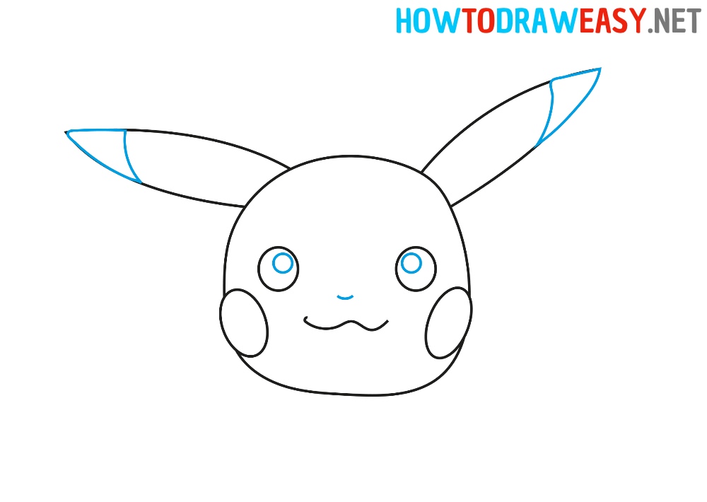 Pikachu face Drawing