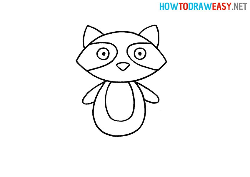 Raccoon Easy Drawing