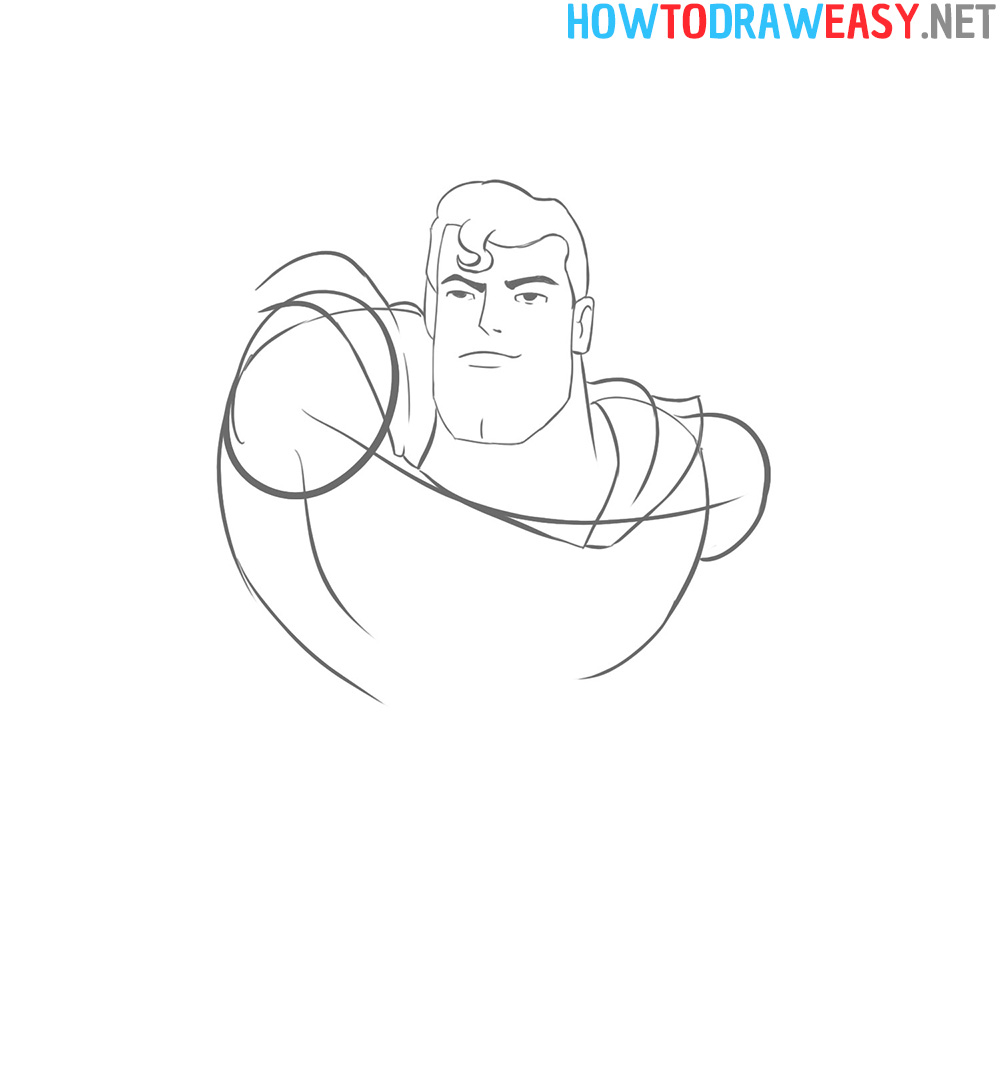 Superman Sketch Step 9