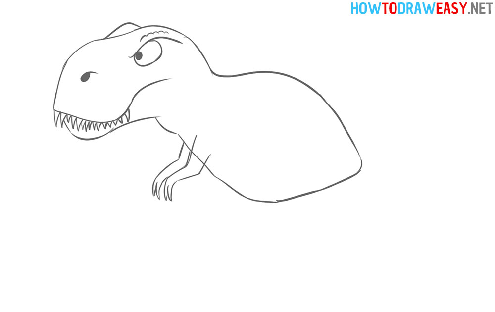 T Rex Easy How to Draw