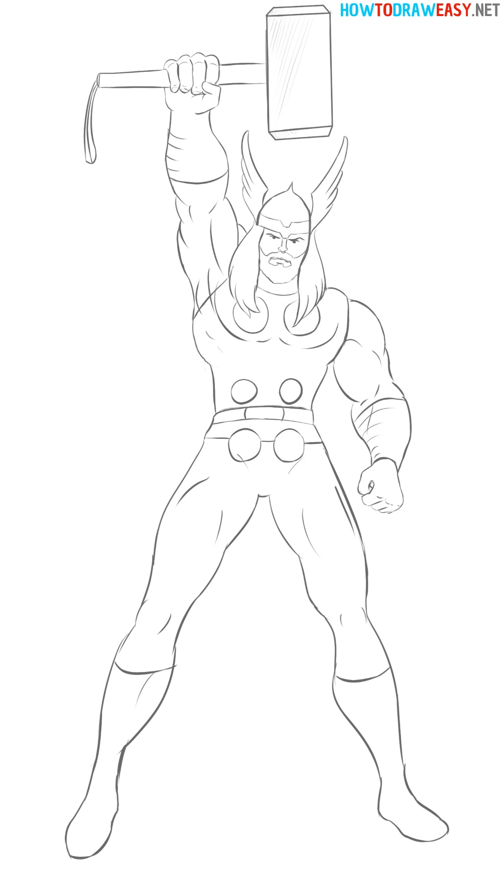 Thor Easy Drawing