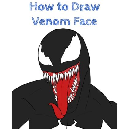 Venom Face How to Draw