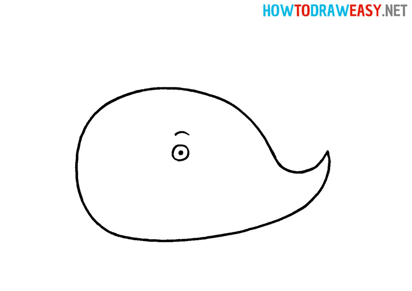 Whale Sketch Step by Step