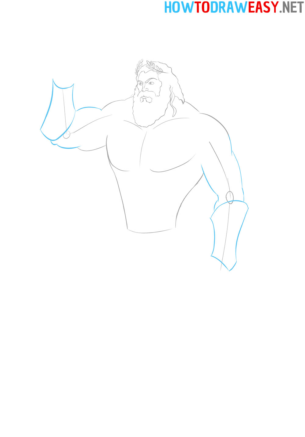 Zeus Drawing Step 13