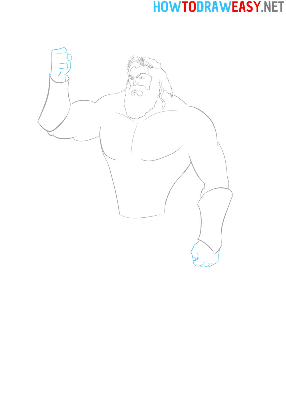 Zeus Drawing Step 14