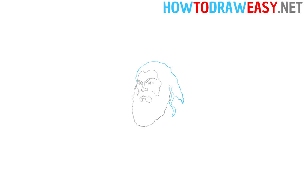 Zeus Hair Drawing