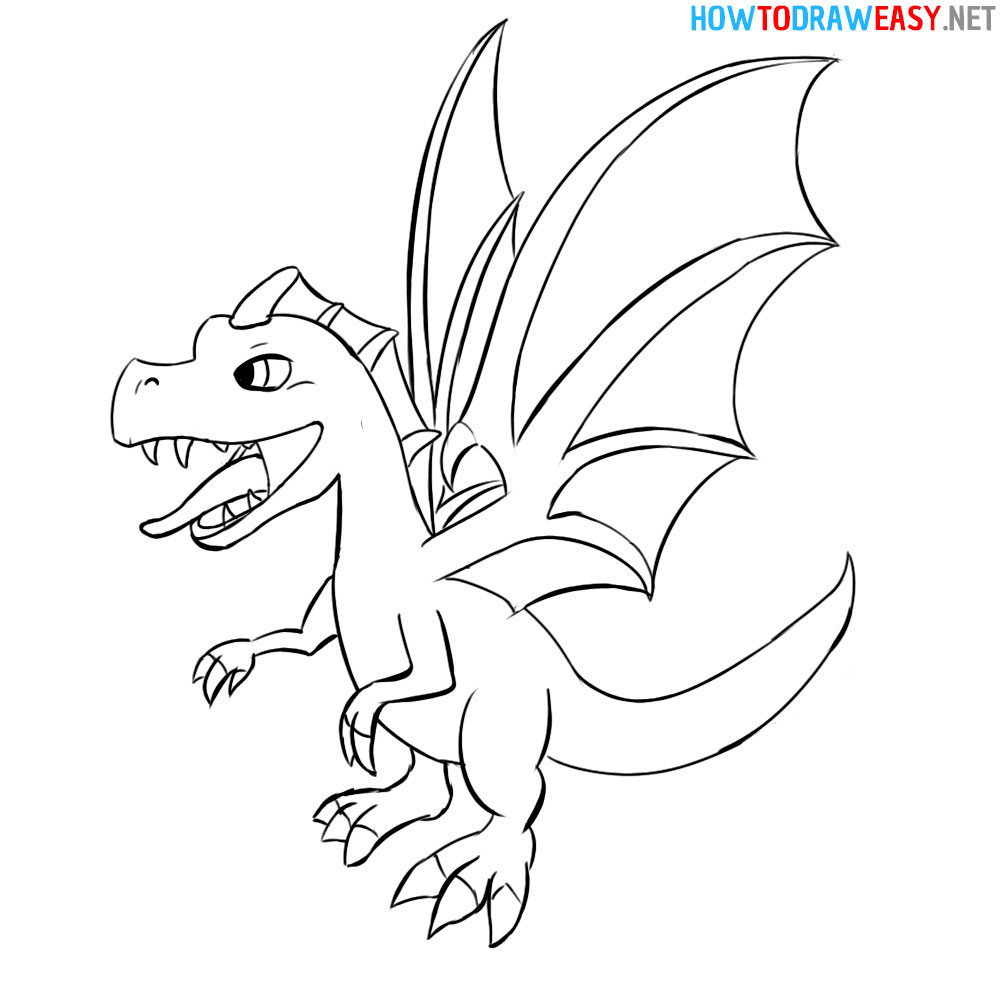 dragon how to draw easy